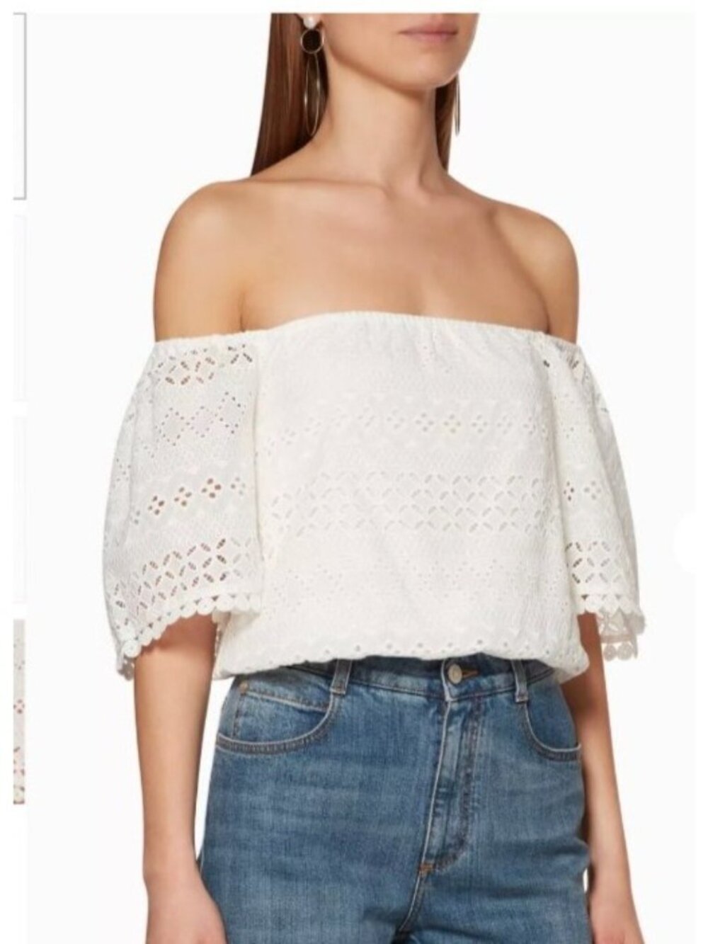 Azulu White Off-The-Shoulder Dupre Top XS